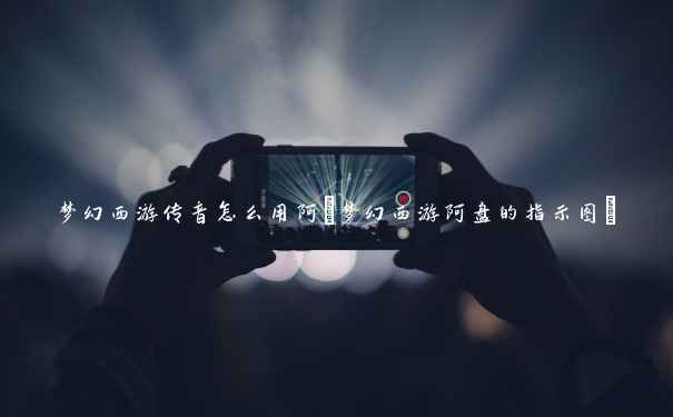 梦幻西游传音怎么用阿(梦幻西游阿盘的指示图)