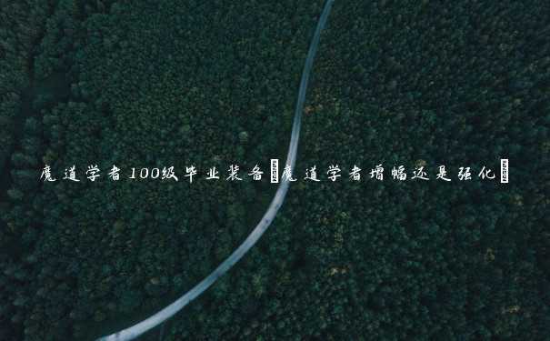 魔道学者100级毕业装备(魔道学者增幅还是强化)