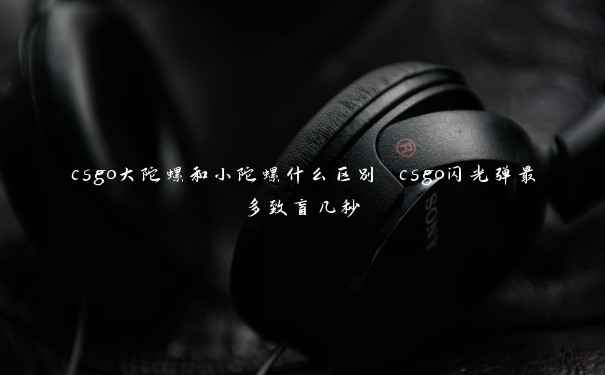 csgo大陀螺和小陀螺什么区别 csgo闪光弹最多致盲几秒