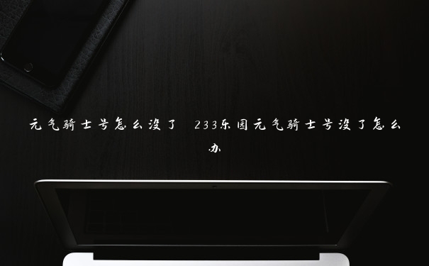 元气骑士号怎么没了 233乐园元气骑士号没了怎么办