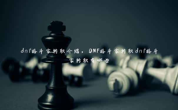 dnf格斗家转职介绍，DNF格斗家转职dnf格斗家转职有哪些