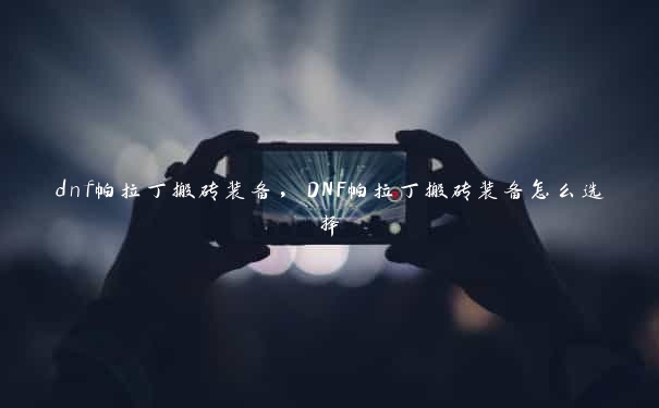 dnf帕拉丁搬砖装备，DNF帕拉丁搬砖装备怎么选择