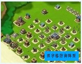 海岛奇兵田字格防御阵